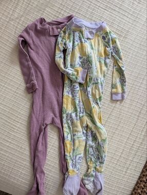 2 Burts Bees Footie Pajamas